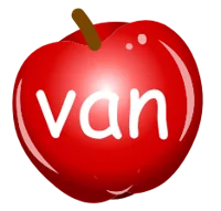 apple with the word van